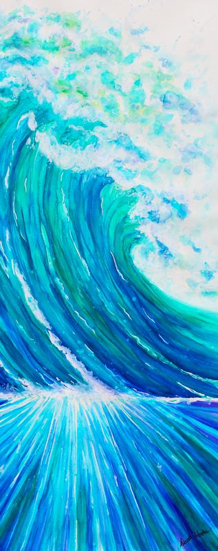 Sun Rays and Beach Waves